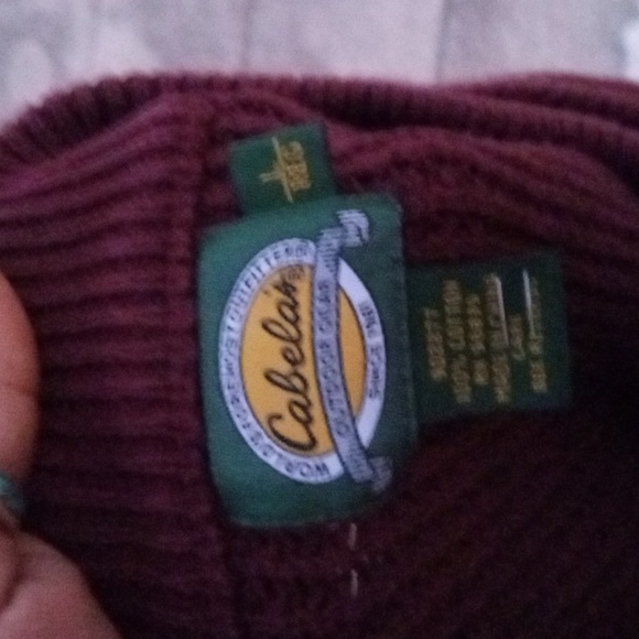Cabela's heavy large vintagemaroon sweater - Picture 3 of 4